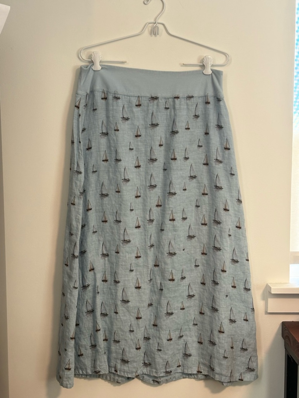 CUT LOOSE  Light Blue Women's Linen Skirt
